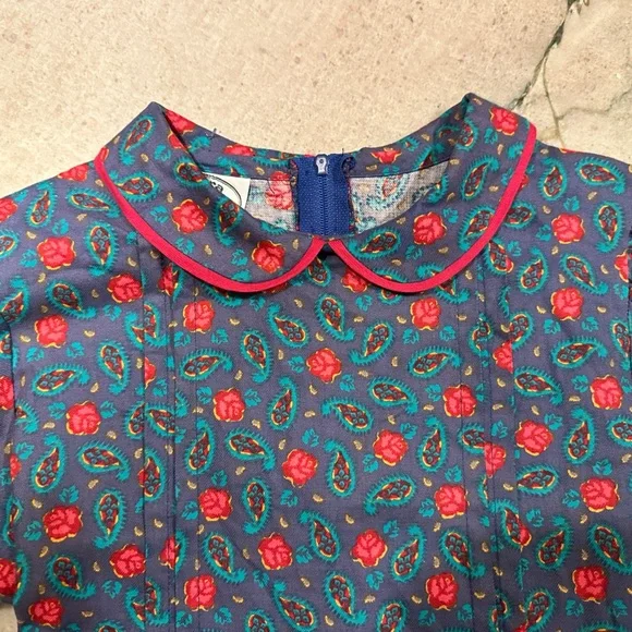 Beautiful Vintage Laura Ashley Girls Dress (Size 7-8) Peter Pan/Sailor Collar - Picture 9 of 14